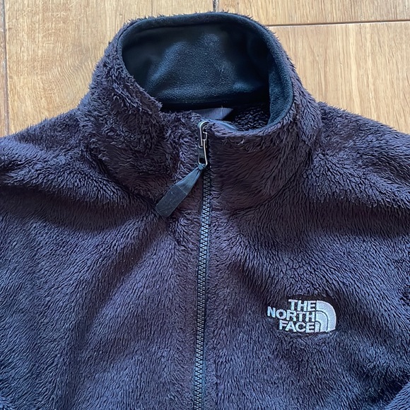 North Face zip up black furry jacket - Picture 3 of 3
